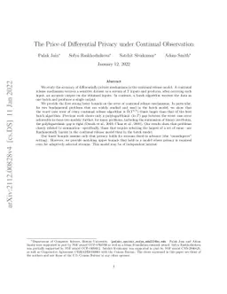 The Price of Differential Privacy under Continual Observation