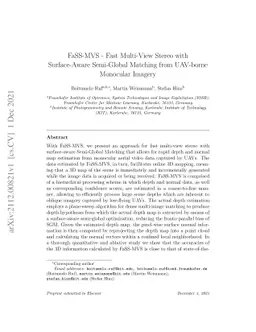 FaSS-MVS -- Fast Multi-View Stereo with Surface-Aware Semi-Global
  Matching from UAV-borne Monocular Imagery