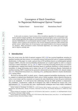 Convergence of Batch Greenkhorn for Regularized Multimarginal Optimal
  Transport