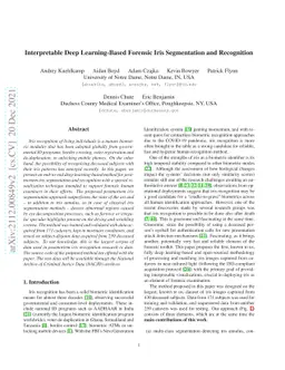 Interpretable Deep Learning-Based Forensic Iris Segmentation and
  Recognition