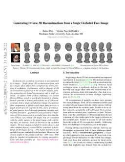 Generating Diverse 3D Reconstructions from a Single Occluded Face Image