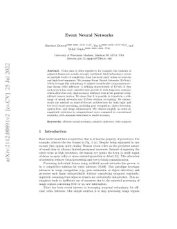 Event Neural Networks