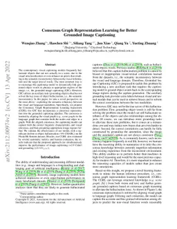 Consensus Graph Representation Learning for Better Grounded Image
  Captioning