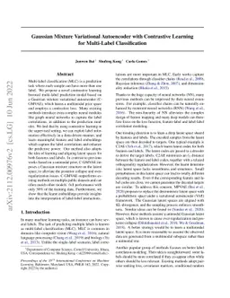 Gaussian Mixture Variational Autoencoder with Contrastive Learning for
  Multi-Label Classification