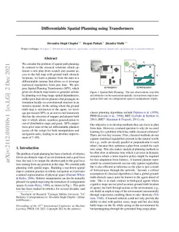 Differentiable Spatial Planning using Transformers