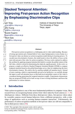 Stacked Temporal Attention: Improving First-person Action Recognition by
  Emphasizing Discriminative Clips