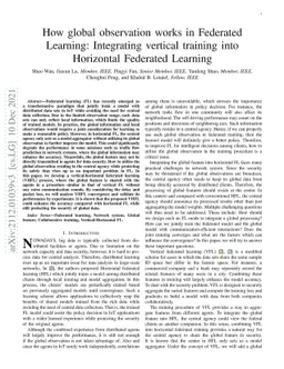 How global observation works in Federated Learning: Integrating vertical
  training into Horizontal Federated Learning