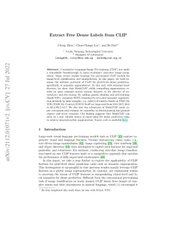 Extract Free Dense Labels from CLIP