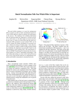 Batch Normalization Tells You Which Filter is Important