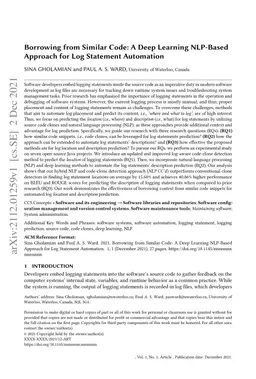 Borrowing from Similar Code: A Deep Learning NLP-Based Approach for Log
  Statement Automation