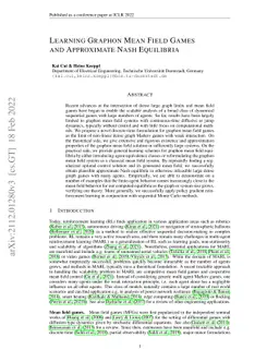 Learning Graphon Mean Field Games and Approximate Nash Equilibria