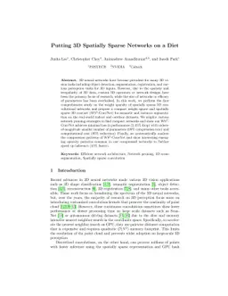 Putting 3D Spatially Sparse Networks on a Diet