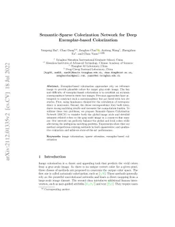 Semantic-Sparse Colorization Network for Deep Exemplar-based
  Colorization