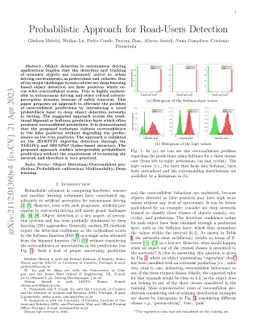 Probabilistic Approach for Road-Users Detection