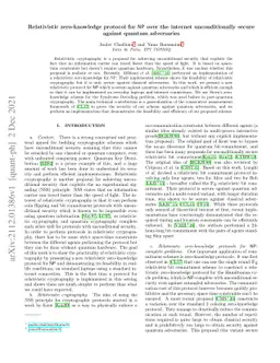 Relativistic zero-knowledge protocol for NP over the internet
  unconditionally secure against quantum adversaries