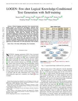 LOGEN: Few-shot Logical Knowledge-Conditioned Text Generation with
  Self-training