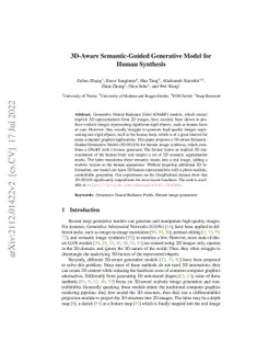 3D-Aware Semantic-Guided Generative Model for Human Synthesis