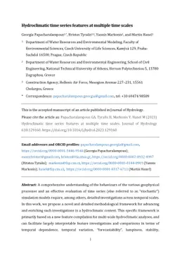 Hydroclimatic time series features at multiple time scales