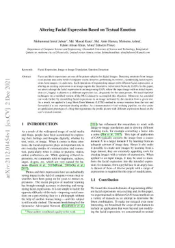 Altering Facial Expression Based on Textual Emotion