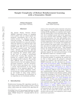 Sample Complexity of Robust Reinforcement Learning with a Generative
  Model