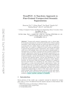 TransFGU: A Top-down Approach to Fine-Grained Unsupervised Semantic
  Segmentation