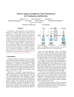 MViTv2: Improved Multiscale Vision Transformers for Classification and
  Detection