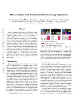 Masked-attention Mask Transformer for Universal Image Segmentation