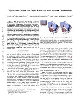 Object-aware Monocular Depth Prediction with Instance Convolutions