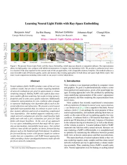 Learning Neural Light Fields with Ray-Space Embedding Networks