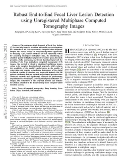 Robust End-to-End Focal Liver Lesion Detection using Unregistered
  Multiphase Computed Tomography Images