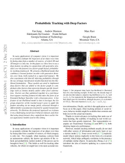 Probabilistic Tracking with Deep Factors