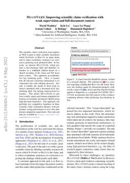 MultiVerS: Improving scientific claim verification with weak supervision
  and full-document context