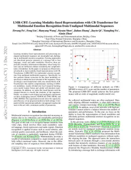 LMR-CBT: Learning Modality-fused Representations with CB-Transformer for
  Multimodal Emotion Recognition from Unaligned Multimodal Sequences