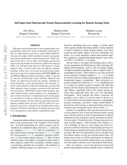Self-Supervised Material and Texture Representation Learning for Remote
  Sensing Tasks