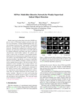 MFNet: Multi-filter Directive Network for Weakly Supervised Salient
  Object Detection