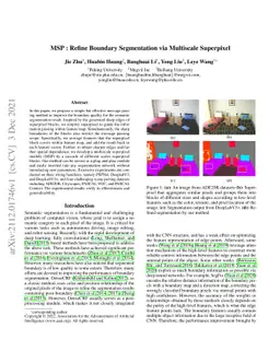 MSP : Refine Boundary Segmentation via Multiscale Superpixel