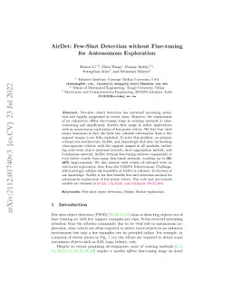 AirDet: Few-Shot Detection without Fine-tuning for Autonomous
  Exploration