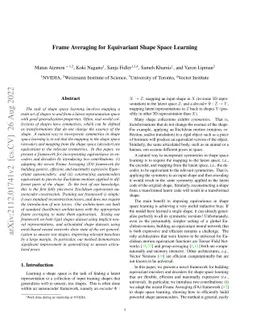 Frame Averaging for Equivariant Shape Space Learning