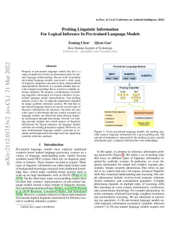 Probing Linguistic Information For Logical Inference In Pre-trained
  Language Models