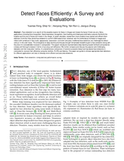 Detect Faces Efficiently: A Survey and Evaluations