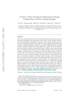 A Survey: Deep Learning for Hyperspectral Image Classification with Few
  Labeled Samples