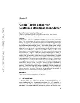 GelTip Tactile Sensor for Dexterous Manipulation in Clutter