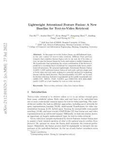 Lightweight Attentional Feature Fusion: A New Baseline for Text-to-Video
  Retrieval