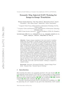 Semantic Map Injected GAN Training for Image-to-Image Translation