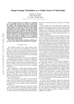 Image-to-image Translation as a Unique Source of Knowledge