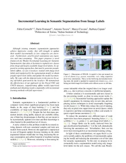 Incremental Learning in Semantic Segmentation from Image Labels