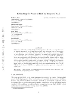 Estimating the Value-at-Risk by Temporal VAE