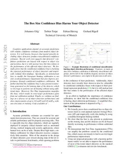 The Box Size Confidence Bias Harms Your Object Detector