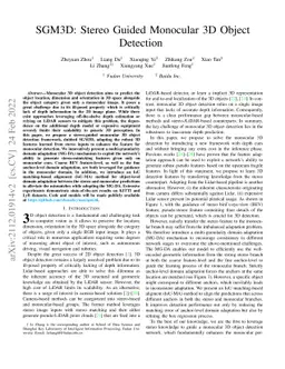 SGM3D: Stereo Guided Monocular 3D Object Detection