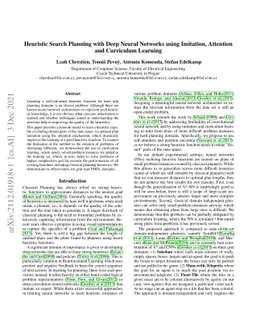 Heuristic Search Planning with Deep Neural Networks using Imitation,
  Attention and Curriculum Learning